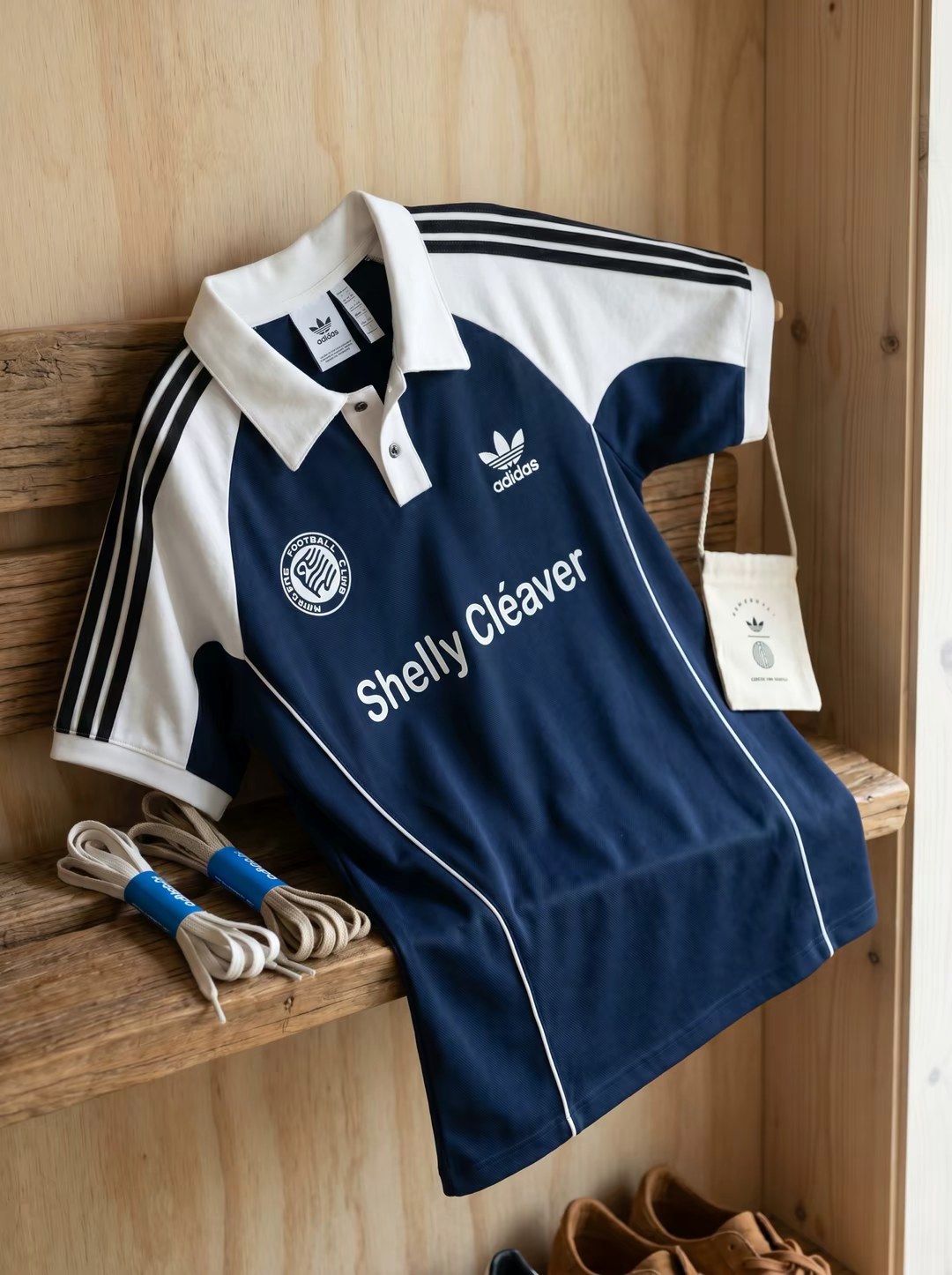 Adidas复古球衣Polo|蓝白配色很清新 超适配夏天~